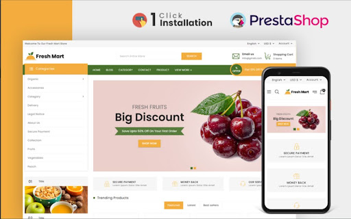 Freshmart - Tema PrestaShop para tienda de comestibles